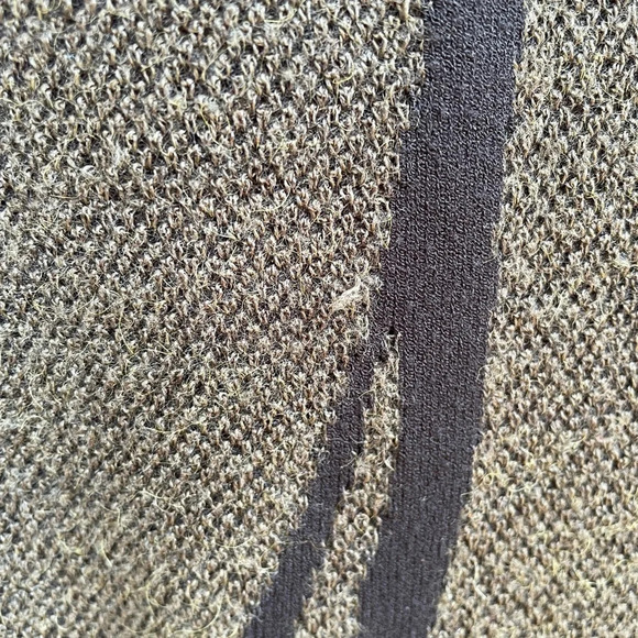 Sarah Pacini Two-Tone Moss Green & Black Long Sleeve  Midi Dress, One Size - Picture 4 of 9